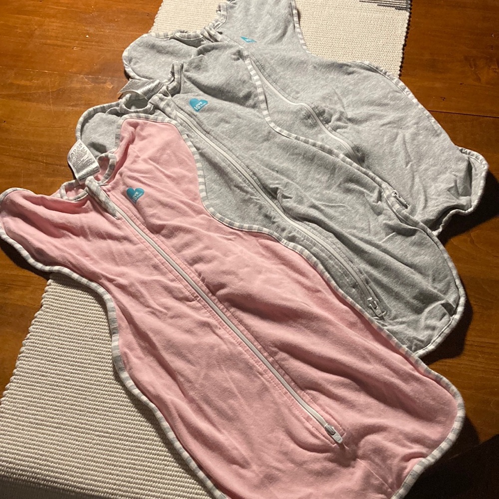 3 Love To Dream swaddles or sleep sacks